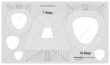 Isomars Quilting Template 7/10 Steps for Multi Size Stitching Patterns