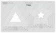 Isomars Quilting Template 7 Steps for Triangle and Star Stitching Patterns