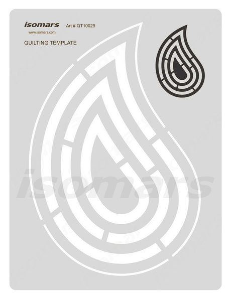 Isomars Quilting Template Acrylic Sewing and Fabric Cutting Stencil