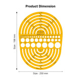 Isomars Radius Master Circle Template, Large Circle and Semi Circle Arc Drafting Stencil with Multiple Radius Measurements for Architects, Engineers, Designers, Technical Drawing & Blueprint Planning