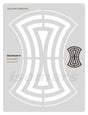Isomars Transparent Quilting Stencil for Decorative Sewing and Fabric Art