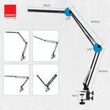 ISOMARS LED Desk Lamp with Adjustable Angle & Clamp | 12 Inch Overhead USB Study Table Light for Desktop, Laptop, Office & Reading | 3 Color Modes, 10 Brightness Levels, Eye Care LED Lamp11