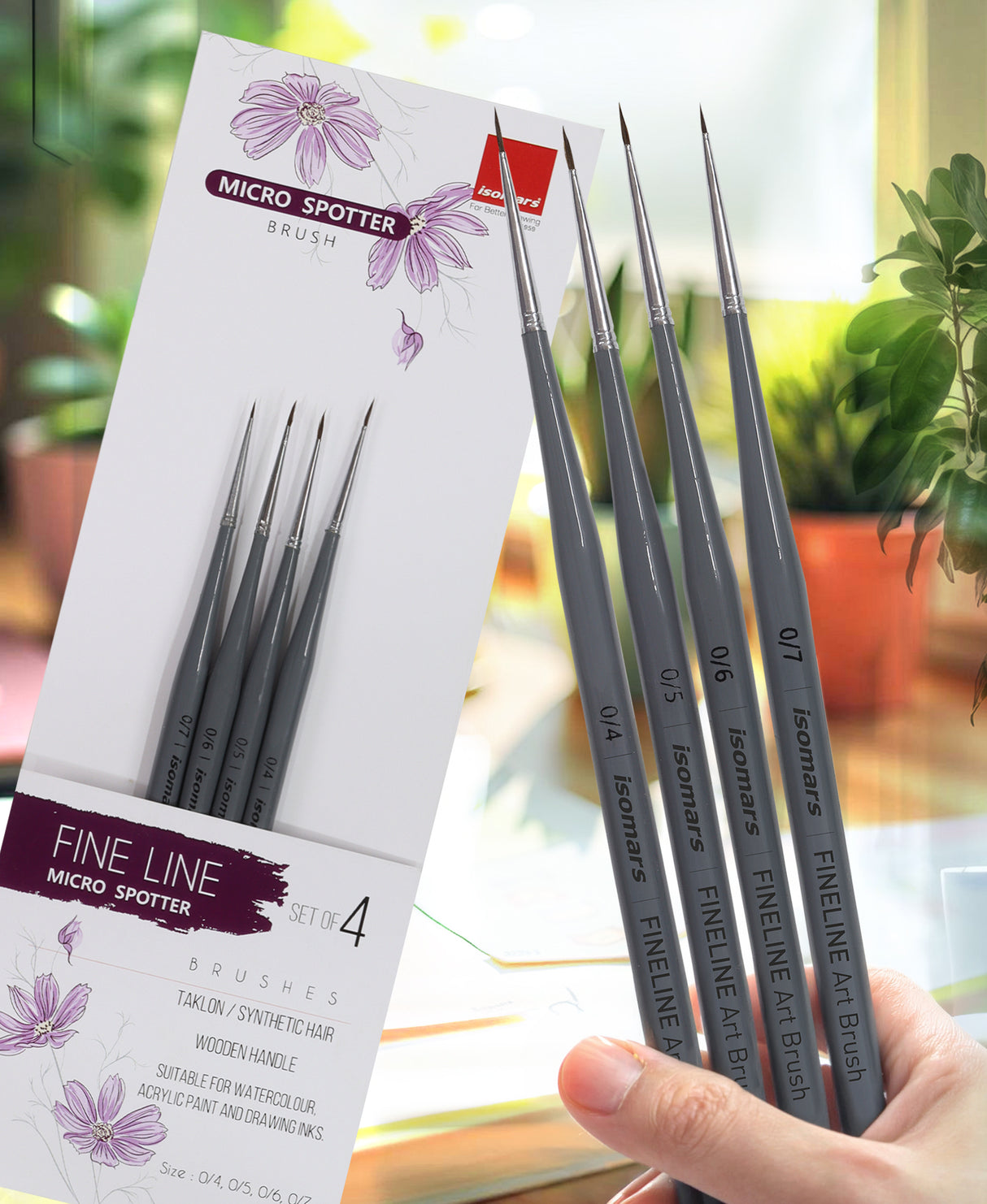 Isomars Professional Micro Detail Brushes For Miniature Art And Creative Artwork