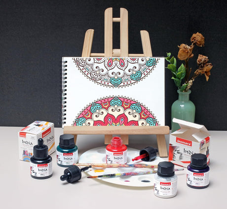 Maroon Pigmented India Drawing Ink for Calligraphy Technical Drawing and Illustration