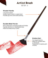 Multi-Size Professional Fan Paint Brushes For Artists Students And Hobby Painters