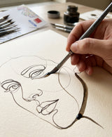 Precision Floral Art Paint Brushes With Grey Wooden Handles For Illustration