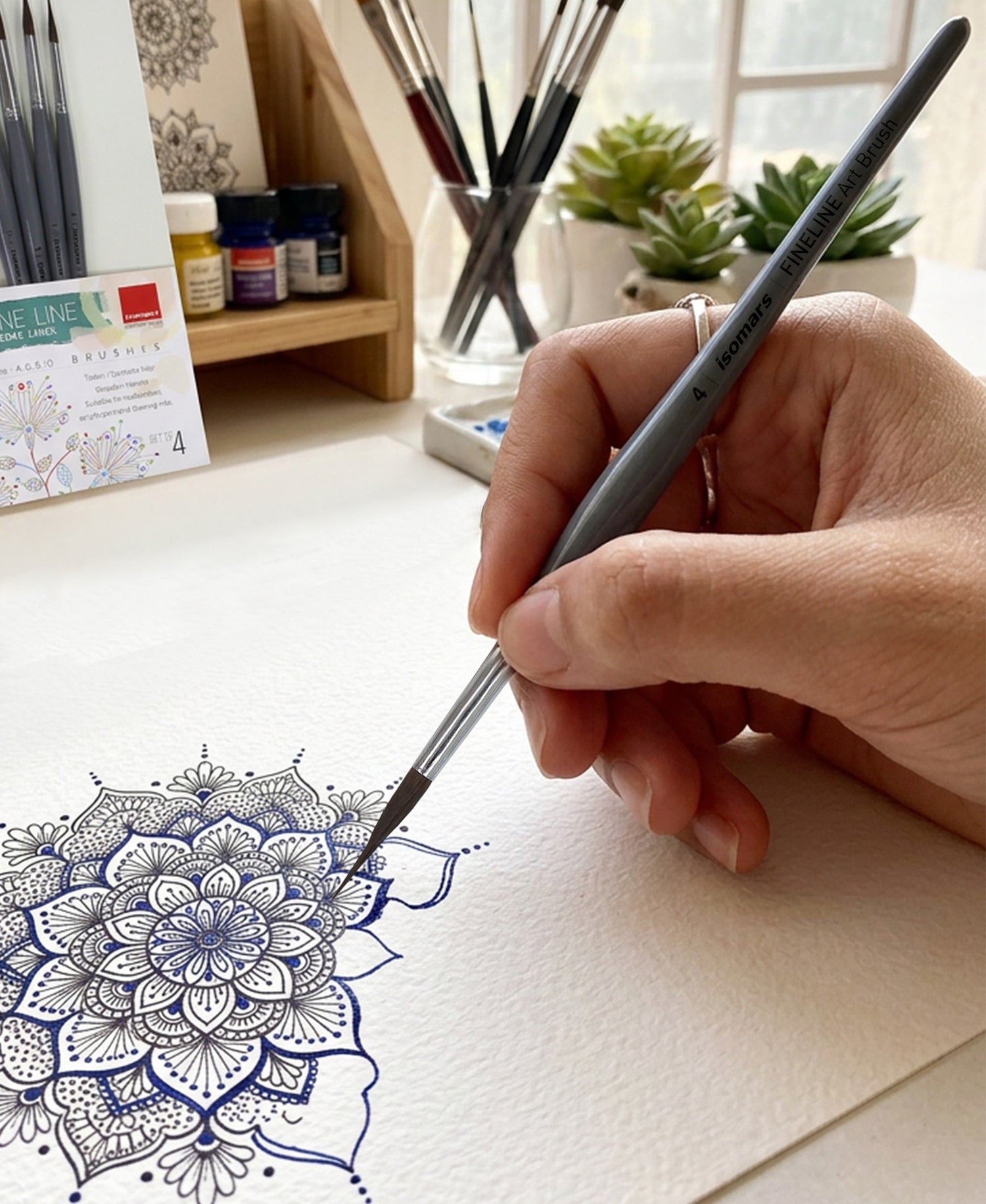 Precision Needle Detail Paint Brushes For Outlining Decorative And Craft Artwork