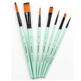 Premium Round and Flat Paint Brush Combo for Acrylic Oil Watercolor and Mixed Media