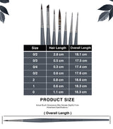 Precision Spotter Brushes For Fine Line Artwork And Decorative Painting