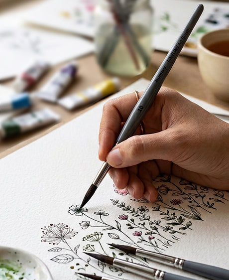 Professional Fine Line Art Brushes For Miniature Painting And Illustration Work