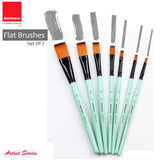 Professional Flat Paint Brush Kit for Students Hobbyists and Artists