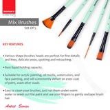 Professional Synthetic Artist Brush Assortment for Students Hobbyists and Painters