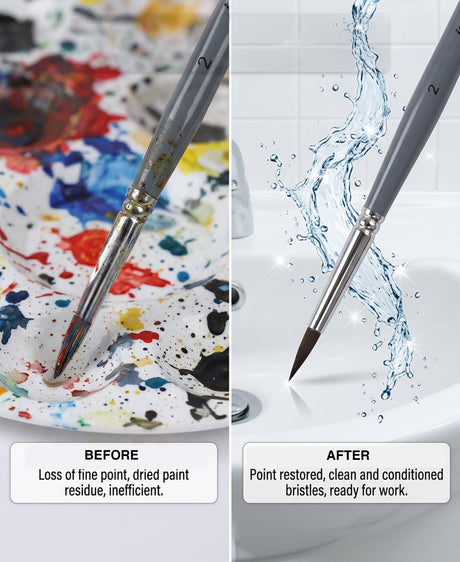 Professional Synthetic Detail Paint Brushes For Watercolor Acrylic And Illustration