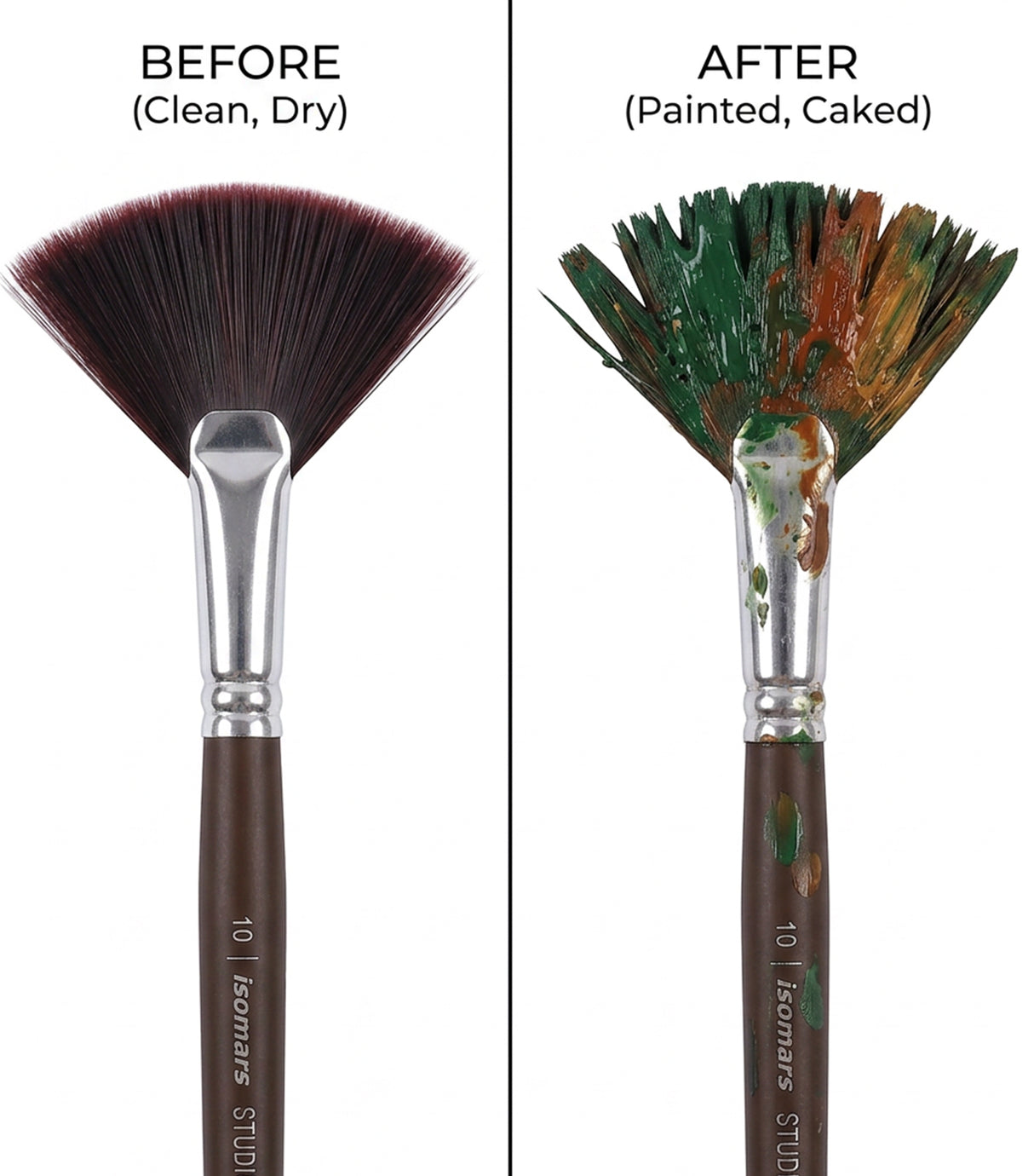 Professional Synthetic Fan Brushes For Oil Painting And Texture Artwork