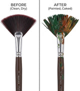 Professional Synthetic Fan Brushes For Oil Painting And Texture Artwork