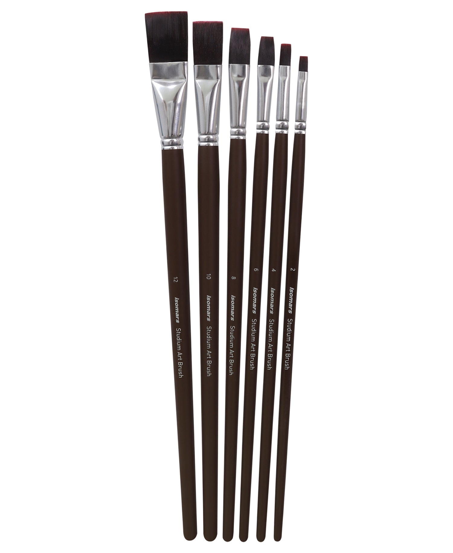 Professional Synthetic Flat Brushes For Oil Painting And Decorative Artwork