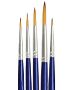 Professional Synthetic Round Artist Brush Set for Fine Detailing Line Work and Outlining