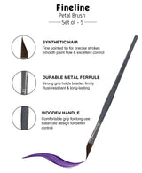 Professional Synthetic Taklon Hair Brushes For Blending And Petal Detailing