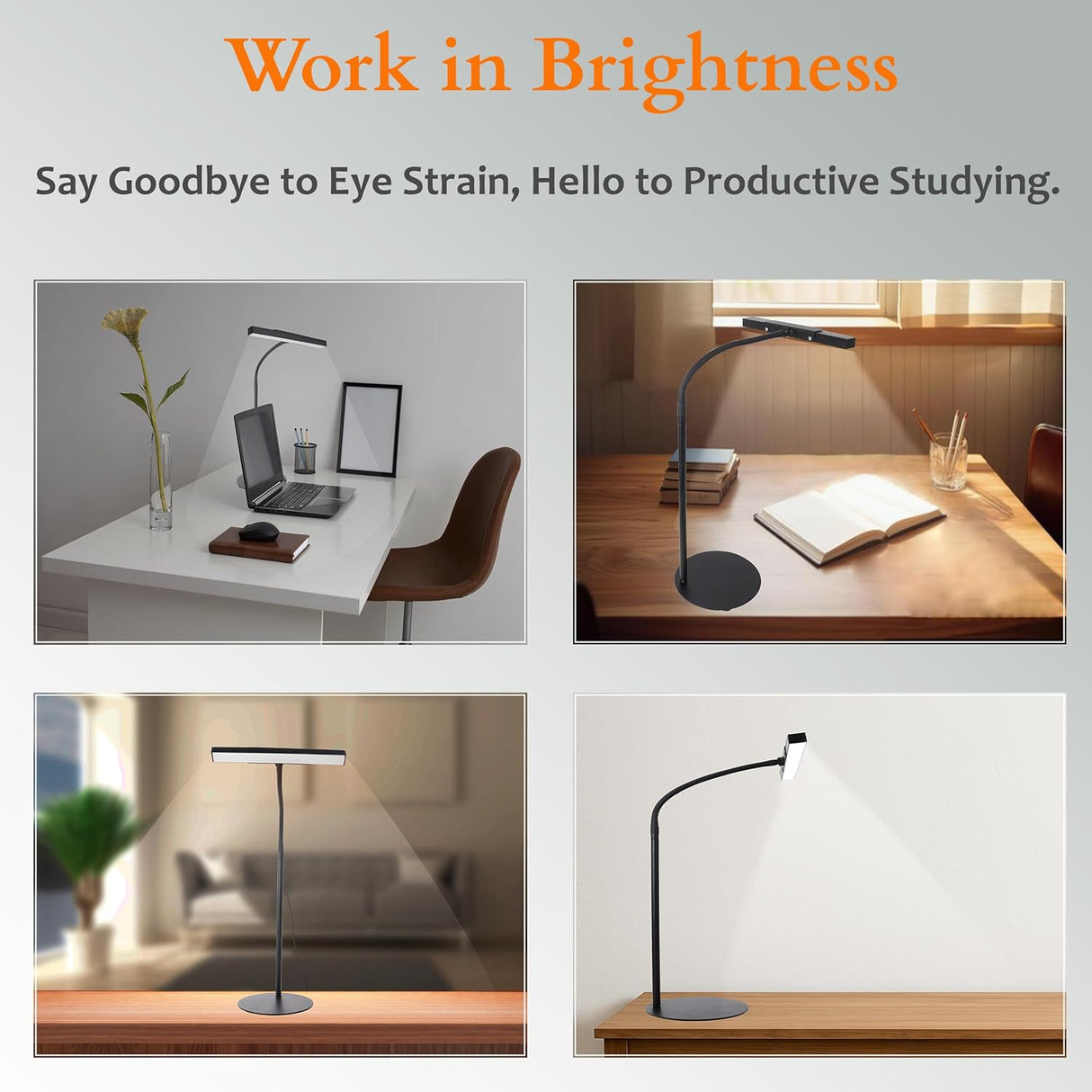 Round Base LED Monitor Lamp for Reading Study Office and Workbench
