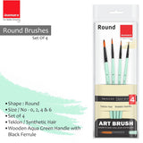 Round Pointed Paint Brush Set for Acrylic Oil Watercolor and Mixed Media Art