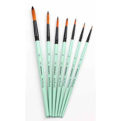 Round Pointed Paint Brush Set for Acrylic Oil Watercolor and Mixed Media Painting