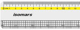 Isomars Clear Acrylic Ruler with Grid Lines 18 Inch | Transparent Precision Measuring Scale for Artists, Architects, Engineers, Designers & Students