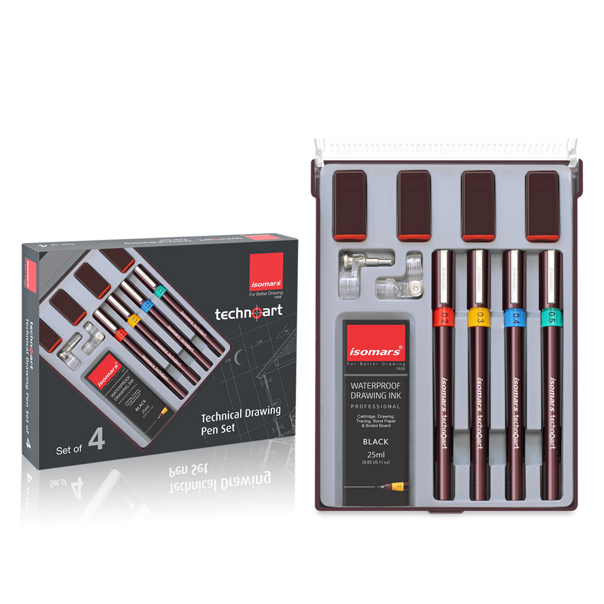 Technoart Technical Drawing Pens (Set of 4)