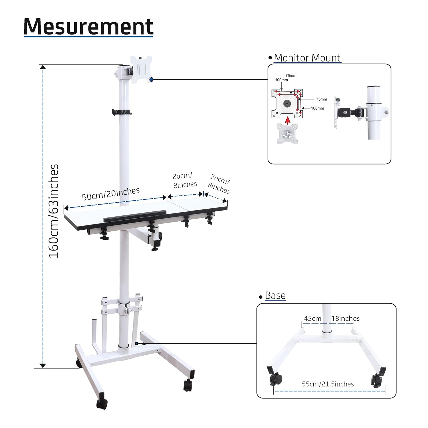 Sit Stand Ergonomic Computer Desk with Keyboard Mouse Tray and CPU Holder