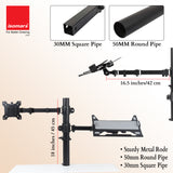 Isomars Laptop and Monitor Table Stand - Adjustable Height & Angles and Sides (Laptop & Monitor Mount)