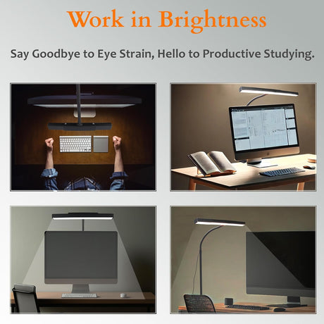 Space Saving Monitor Desk Lamp for Laptop Bedroom Office and Reading
