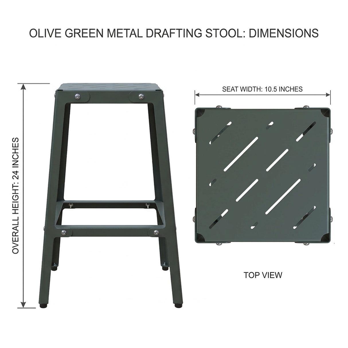Isomars Olive Green Drawing Board Table - Scholar A1 White Laminated Board 25.5"x35" with Parallel Ruler and Drafting Olive Green Metal Stool Set | Complete Engineer, Draughtsman, Architects Set