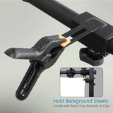 Flat Lay Product Photography Stand with Camera Holder Lights and Background Brackets