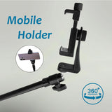 ISOMARS Overhead Camera & Phone Stand | Adjustable 10 Height Levels Product Photography Stand with Dual Light Holders, Background Sheet Brackets & Clips for Overhead Photos & Videos