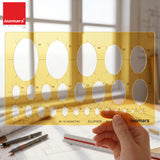 Isomars Isometric Ellipse Shapes Template 35°16' (Art No. 1510E) | Technical Drawing Stencil with 2-50mm Ellipses | Engineering, Architecture, Drafting & Design Tool
