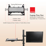 Isomars Laptop and Monitor Table Stand - Adjustable Height & Angles and Sides (Laptop & Monitor Mount)