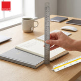 Isomars Triangular Scale 12 Inch with Stainless Steel Measuring Ruler 12 Inch Combo Set | Architect & Engineering Drafting Ruler | Multi-Scale Metric Drawing Tool for Students & Professionals