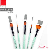 Versatile 5 in 1 Mixed Paint Brush Collection for Creative Art Effects