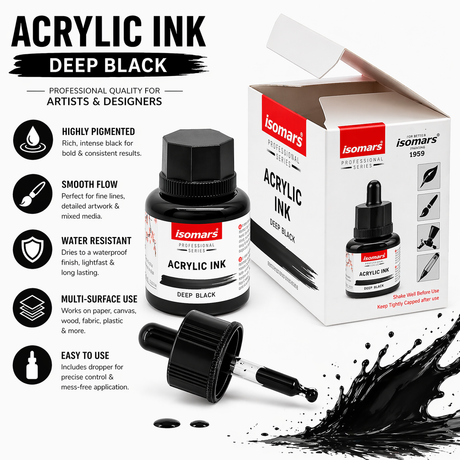 airbrush black acrylic ink