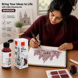 calligraphy ink maroon india