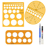 General Purpose Circles Templates & 2MM Mechanical Pencil Combo - Isomars