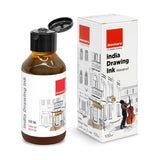 India Waterproof Drawing Ink - 100ML Fadeproof, Non-Toxic, Professional Art Supplies - Isomars