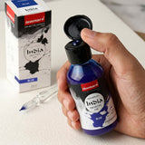 India Waterproof Drawing Ink Blue 100ml | Permanent Lightfast Artist Ink for Calligraphy, Airbrush, Illustration & Fabric Painting - Isomars