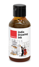 India Waterproof Drawing Ink Brown 100ml | Permanent Lightfast Artist Ink for Calligraphy, Airbrush, Illustration & Fabric Painting - Isomars