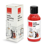 India Waterproof Drawing Ink Red 100ml | Permanent Lightfast Artist Ink for Calligraphy, Airbrush, Illustration & Fabric Painting - Isomars