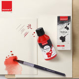 India Waterproof Drawing Ink Red 100ml | Permanent Lightfast Artist Ink for Calligraphy, Airbrush, Illustration & Fabric Painting - Isomars