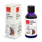 India Waterproof Drawing Ink Voilet 100ml | Permanent Lightfast Artist Ink for Calligraphy, Airbrush, Illustration & Fabric Painting - Isomars