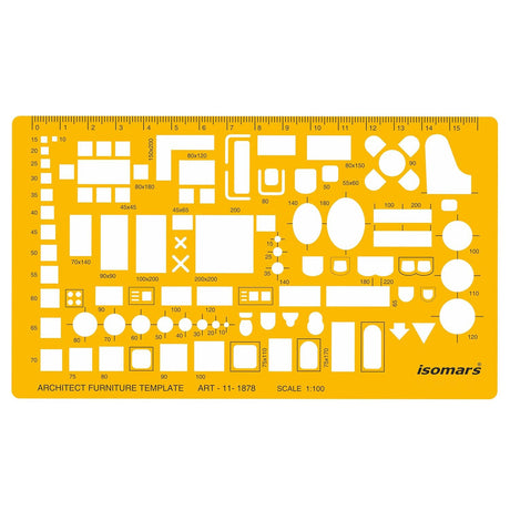 Isomars 1:100 Scale Architectural Drawing Template – Art 1878 - Isomars