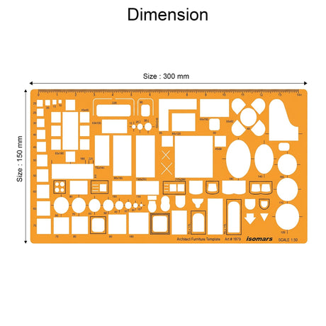 Isomars 1:50 Scale Architect Furniture Template – Art 1879 - Isomars