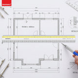 Isomars 18 Inch Acrylic Ruler | Clear Grid Measuring Scale - Isomars