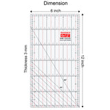 Isomars 6 x 12 Inch Acrylic Quilt Ruler for Sewing & Fabric Cutting - Isomars